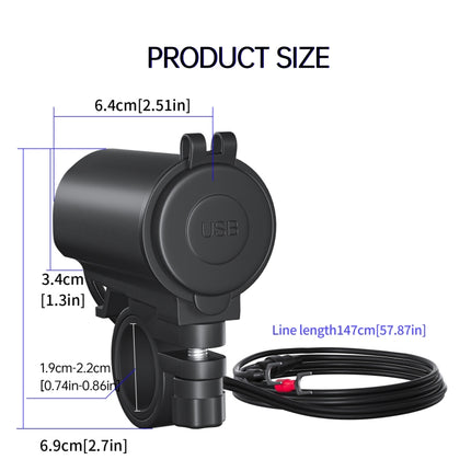ZH-723F3 Car / Motorcycle QC3.0 Cell Phone Fast Charging Dual USB Car Charger(Green Light)-garmade.com