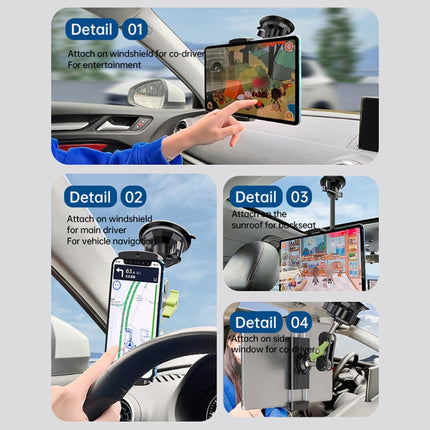 UBA-P1B Car Flexible Tablet Suction Cup Clamp Holder with Remote Control-garmade.com