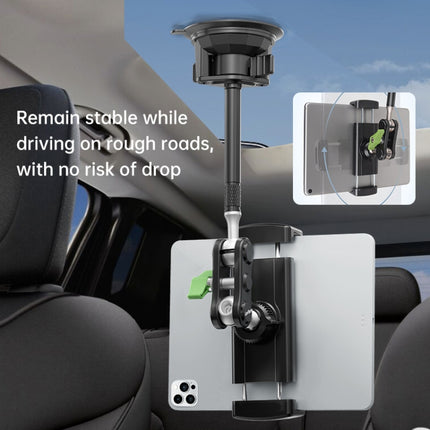 UBA-P1L Car Flexible Tablet Suction Cup Clamp Holder with Extension Rod without Remote Control-garmade.com