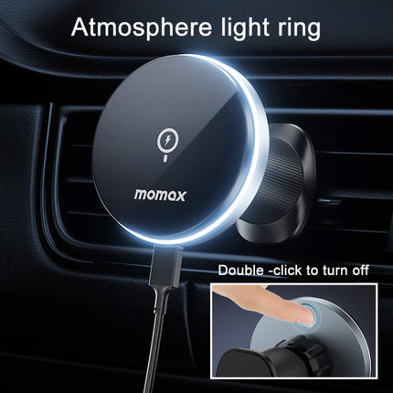 MOMAX CM25A Magnetic Wireless Charger Car Air Outlet Phone Holder-garmade.com