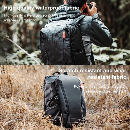 PGYTECH P-CB-020 2 in 1 Waterproof Shockproof Outdoor Dual Shoulders Backpack + Single Shoulder Bag (Black)-garmade.com