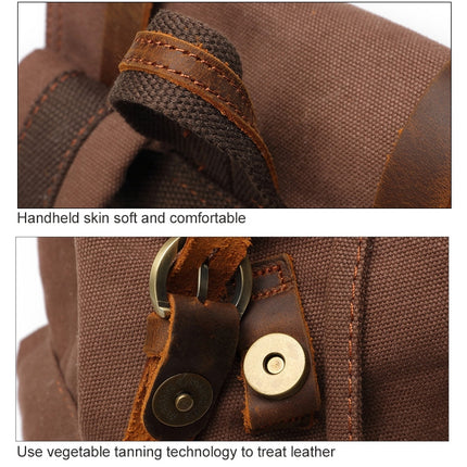 AUGUR 1039 Men Retro Canvas Backpack Shoulders Laptop Bag(Black)-garmade.com