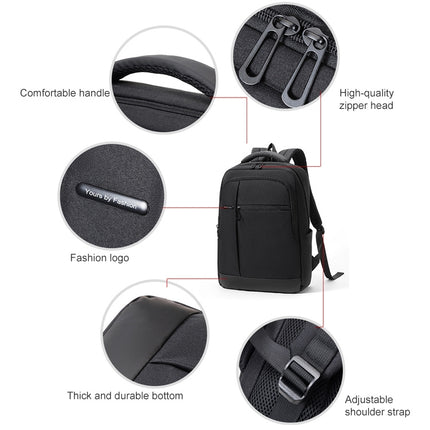 cxs-610 Multifunctional Oxford Cloth Laptop Bag Backpack (Black)-garmade.com