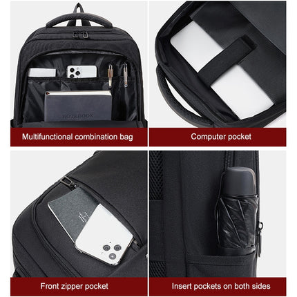 cxs-610 Multifunctional Oxford Cloth Laptop Bag Backpack (Light Grey)-garmade.com