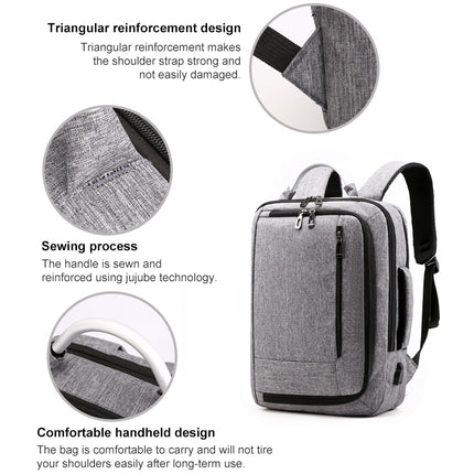cxs-620 Multifunctional Oxford Laptop Bag Backpack (Black)-garmade.com