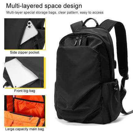 cxs-7103 Multifunctional Oxford Laptop Bag Backpack (Black)-garmade.com