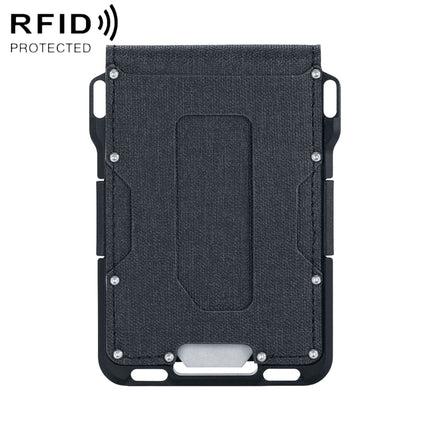 Outdoor Multi-function RFID Aluminum Alloy Ultra-thousand Black Tool Card Case (Black)-garmade.com