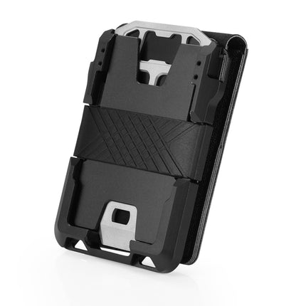 Outdoor Multi-function RFID Aluminum Alloy Ultra-thousand Black Tool Card Case (Black)-garmade.com