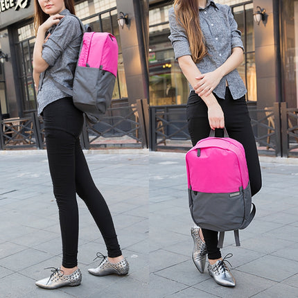 POFOKO XY Series 13.3 inch Fashion Color Matching Multi-functional Backpack Computer Bag, Size: S (Rose Red)-garmade.com