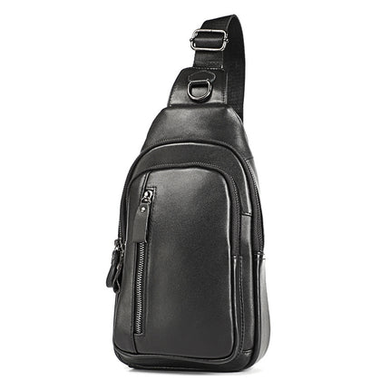 6027 Men Crossbody Bag Casual Multi-function Shoulder Waist Bag (Black)-garmade.com