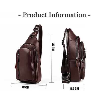 6027 Men Crossbody Bag Casual Multi-function Shoulder Waist Bag (Black)-garmade.com