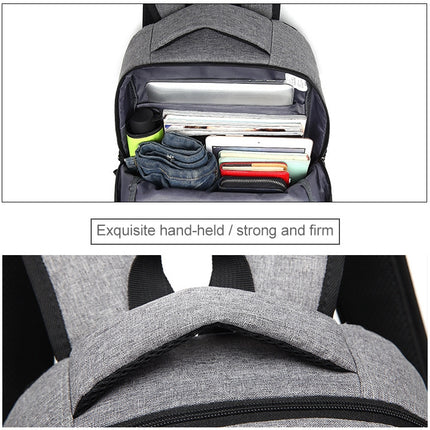 AUGUR 966 Retro Casual Oxford Cloth Backpack Shoulders Laptop Bag(Grey)-garmade.com