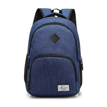 AUGUR 966 Retro Casual Oxford Cloth Backpack Shoulders Laptop Bag(Blue)-garmade.com
