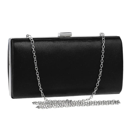 Women Fashion Banquet Party Square Handbag Single Shoulder Crossbody Bag (Black)-garmade.com
