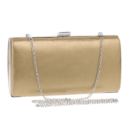 Women Fashion Banquet Party Square Handbag Single Shoulder Crossbody Bag (Gold)-garmade.com