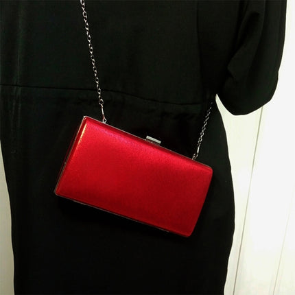 Women Fashion Banquet Party Square Handbag Single Shoulder Crossbody Bag (Red)-garmade.com