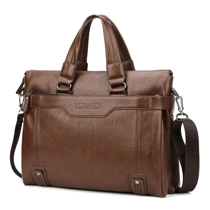 WEIXIER 15036-4 Multifunctional Men Business Handbag Computer Briefcase Single Shoulder Bag (Brown)-garmade.com