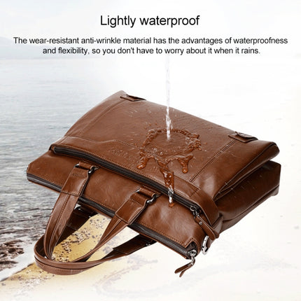 WEIXIER 15036-4 Multifunctional Men Business Handbag Computer Briefcase Single Shoulder Bag (Brown)-garmade.com