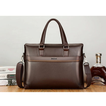 WEIXIER 16037 Multifunctional Men Business Handbag Computer Briefcase Single Shoulder Bag with Handbag(Brown)-garmade.com