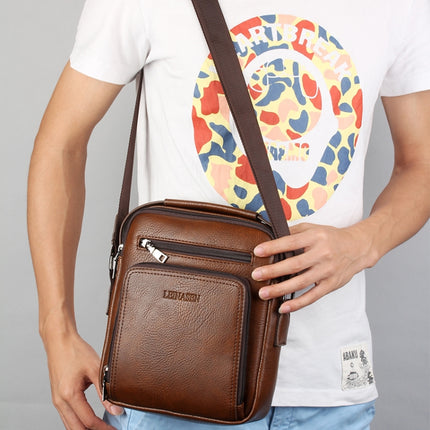 WEIXIER 18062 Multifunctional Men Business Handbag Crossbody Bag Single Shoulder Bag (Brown)-garmade.com