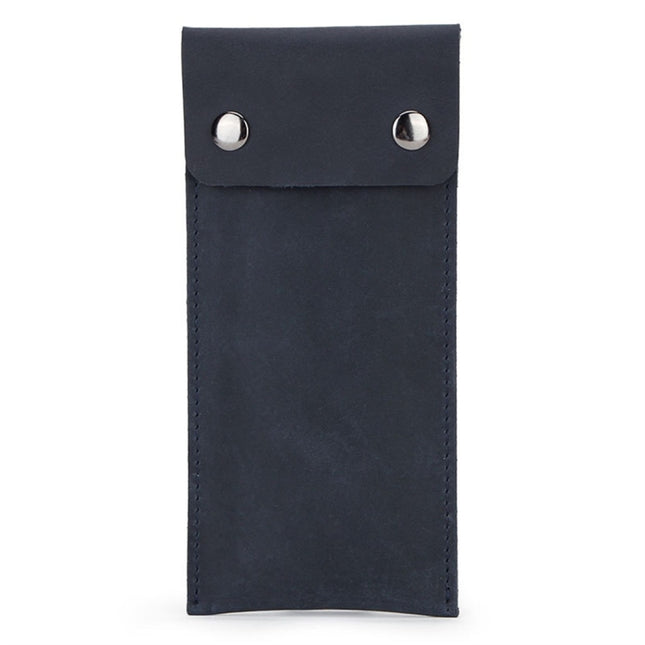 CONTACTS FAMILY CF1110 Universal Crazy Horse Leather Watch Protective Case Storage Bag for Apple Watch (Blue)-garmade.com