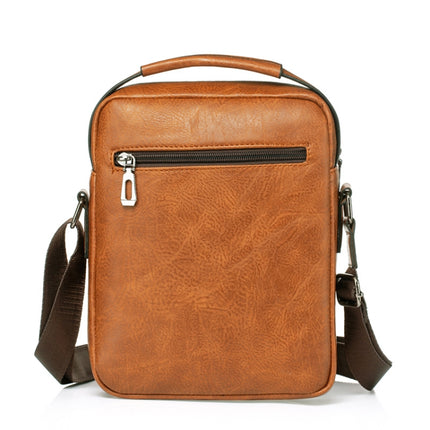 WEIXIER 8683 Large Capacity Retro PU Leather Men Business Handbag Crossbody Bag (Black)-garmade.com
