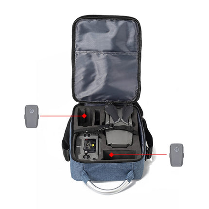 Shockproof Waterproof Single Shoulder Storage Travel Carrying Cover Case Box for DJI Mavic 2 Pro / Zoom and Accessories(Blue)-garmade.com