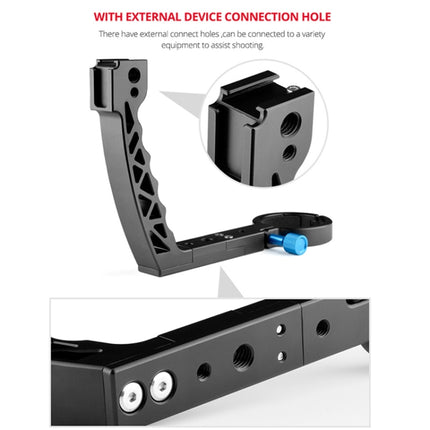 YELANGU A67 Lifting Handle Pot Handheld Stabilizer Extension Mount for DJI Ronin S (Black)-garmade.com