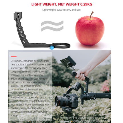 YELANGU A69 Lifting Handle Pot Handheld Stabilizer Extension Mount for DJI Ronin SC (Black)-garmade.com