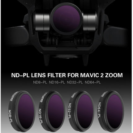 Sunnylife M2Z-FI288 ND8-PL + ND16-PL + ND32-PL + ND64-PL ND-PL Lens Filter for DJI Mavic 2 Zoom-garmade.com