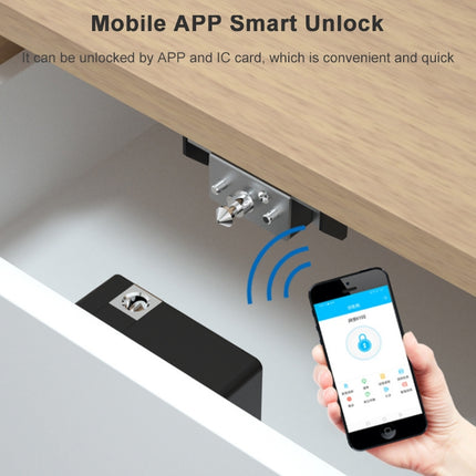 T8+ Non-opening Drawer Lock APP + IC Card Invisible Universal Cabinet Lock-garmade.com
