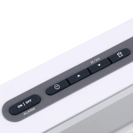 AQ139N LED Display Desktop Alarm Clock (White)-garmade.com