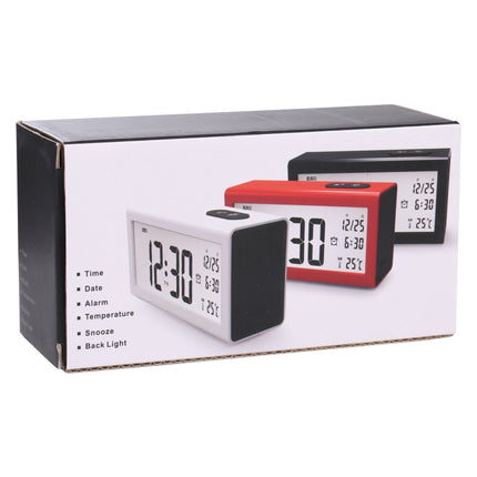 AQ122 LED Display Alarm Clock (White)-garmade.com
