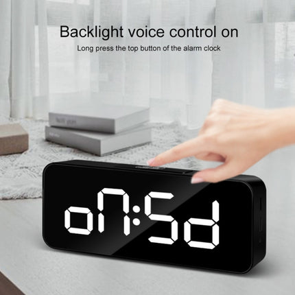 XM905 Multifunctional Voice-activated Alarm Clock LED Electronic Wall Clock (Black)-garmade.com