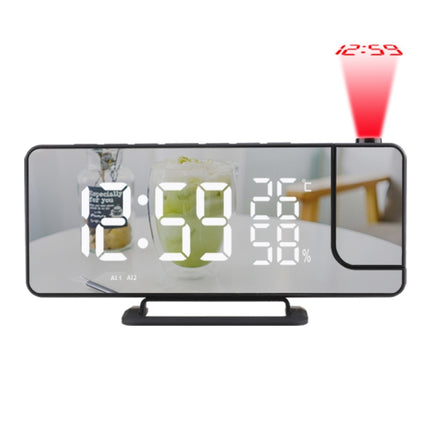 TS-9210 Digital Mirror Projection Alarm Clock With FM Radio & Temperature Humidity-garmade.com