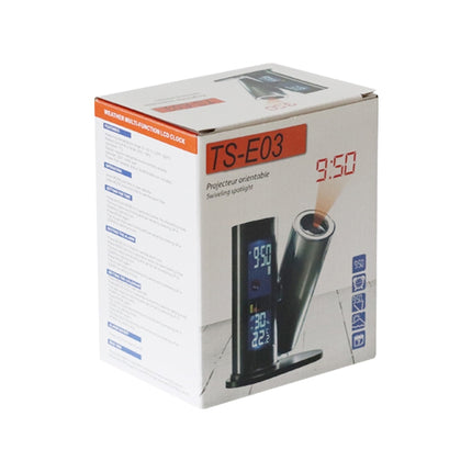 TS-E03 360 Degrees Rotate LED Projection Clock, EU Plug-garmade.com