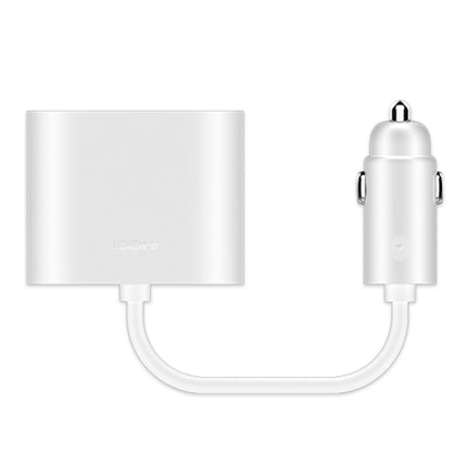 Original Xiaomi Youpin ROIDMI 2 in 1 120W 10A Car Cigarette Lighter + Dual USB Port Quick Charge Car Charger(White)-garmade.com