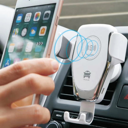 Car Air Outlet Bracket Wireless Charger Qi Standard Wireless Charger(White)-garmade.com