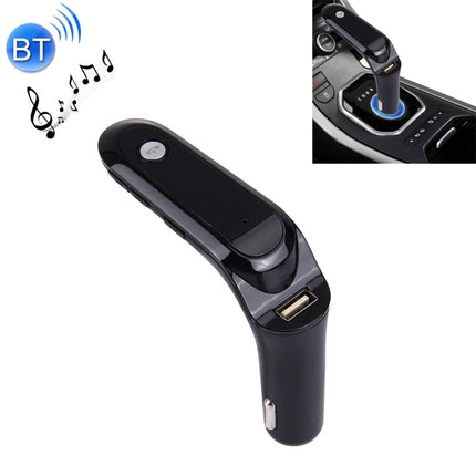CARS7 Bluetooth Car Charger with Digital Display for Mobile Phone(Black)-garmade.com