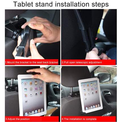SHUNWEI SD-1153K Auto Car Seatback Tablet PC Holder Cradle, For iPad mini 4, iPad Air, Between 7 inch and 10 inch Tablets-garmade.com