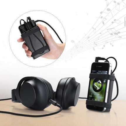 A935 Portable Headphone Amplifier Stereo Speaker Headset Amplifier, Support Power Bank(Black)-garmade.com