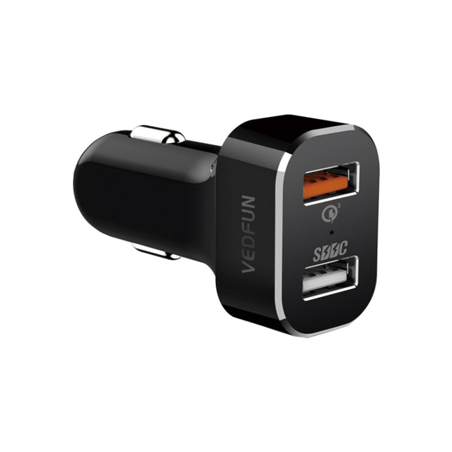 VEDFUN TurboDrive C210 Dual Ports Quick Charge 3.0 + SDDC Technology USB Car Charger for Smartphones and Tablets-garmade.com