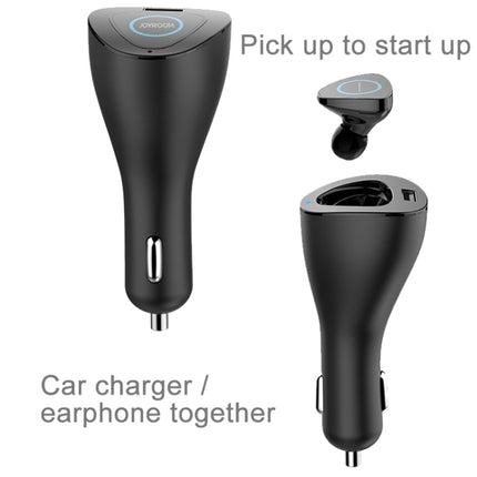 JOYROOM T600 2 in 1 Multifunctional Wireless Bluetooth 2.1A Single USB Port Car Charger + Earphone with Circular LED Indicator Light and Hands-free Call Functions for Cars & Pickups & SUV & Smartphone ... S & MP3 & MP4 and other USB-charged Devices(White)-garmade.com