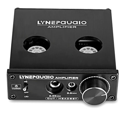 LINEPAUDIO A962 HiFi 6J9 Vacuum Tube Power Headphone Amplifier USB ASIO Sound Card(Black)-garmade.com