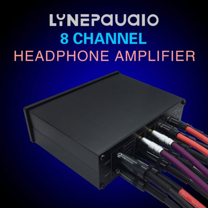 LINEPAUDIO A966 Pro Eight-channel Headphone Amplifier Headphone Distributer Signal Amplifier(Black)-garmade.com