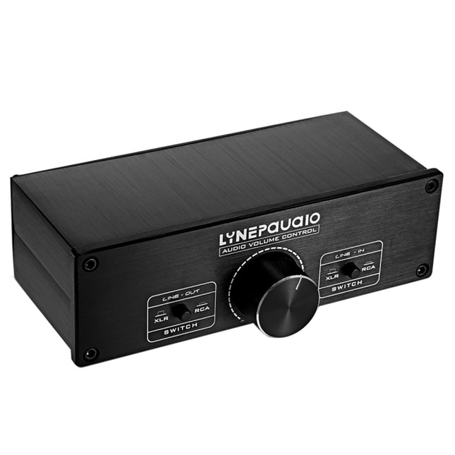 LINEPAUDIO A967 Full-balanced Passive PreAmp Active Speaker Two-channel Volume Controller(Black)-garmade.com