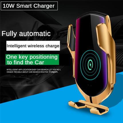 Car QC Fast Charging QI Standard Automatic Induction Wireless Charger Air Vent Bracket(Tarnish)-garmade.com