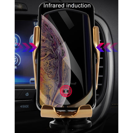 Car QC Fast Charging QI Standard Automatic Induction Wireless Charger Air Vent Bracket(Tarnish)-garmade.com