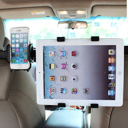 IMOUNT Car Headrest Mount 2 in 1 Car Back Seat Headrest Mount Tablet and Phone Holder with 360 Degree Adjustable Rotatio, For iPhone, Galaxy, Huawei, Xiaomi, Sony, LG, HTC, Google and other Smartphones, iPad, Tablet, Phone-garmade.com