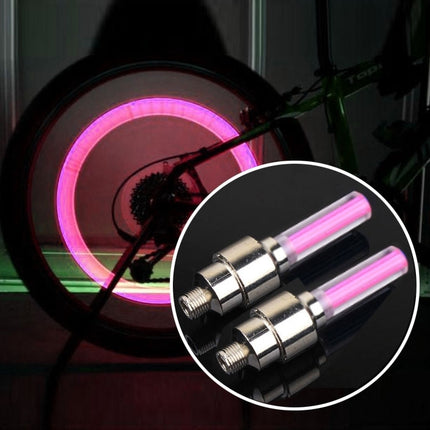 2 PCS Wheel Tyre Lamp With Battery for Car / Motorbike / Bike(Red Light)-garmade.com